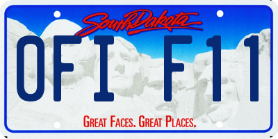 SD license plate 0FIF11
