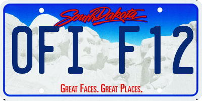 SD license plate 0FIF12