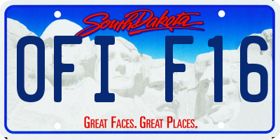 SD license plate 0FIF16