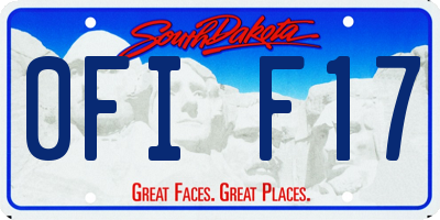 SD license plate 0FIF17