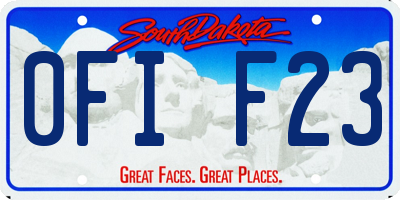 SD license plate 0FIF23