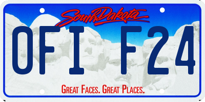 SD license plate 0FIF24