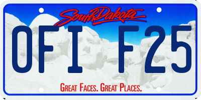 SD license plate 0FIF25