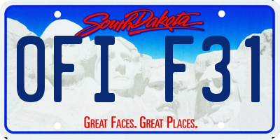 SD license plate 0FIF31