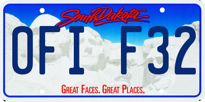 SD license plate 0FIF32