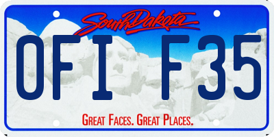 SD license plate 0FIF35