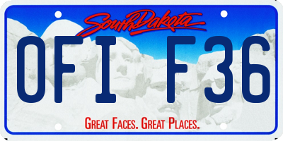 SD license plate 0FIF36
