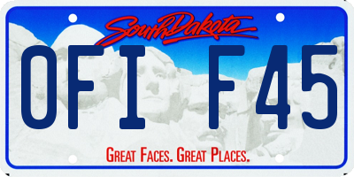 SD license plate 0FIF45
