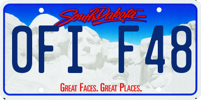 SD license plate 0FIF48