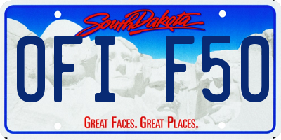 SD license plate 0FIF50