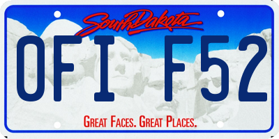 SD license plate 0FIF52