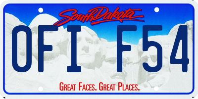 SD license plate 0FIF54