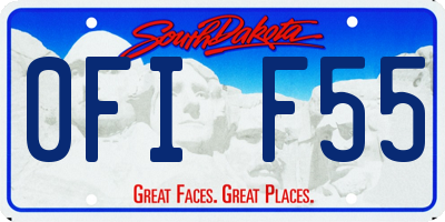 SD license plate 0FIF55