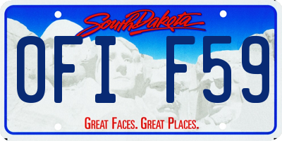 SD license plate 0FIF59