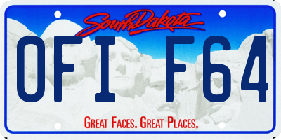 SD license plate 0FIF64