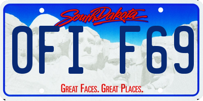 SD license plate 0FIF69