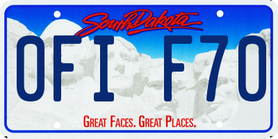 SD license plate 0FIF70