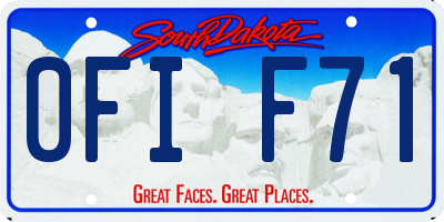 SD license plate 0FIF71