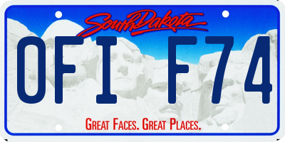 SD license plate 0FIF74