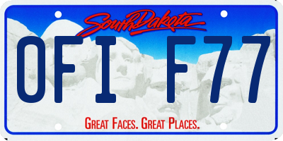 SD license plate 0FIF77