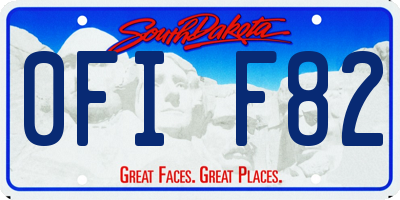 SD license plate 0FIF82
