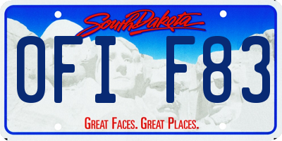 SD license plate 0FIF83