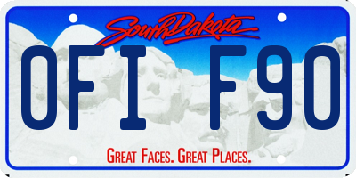 SD license plate 0FIF90