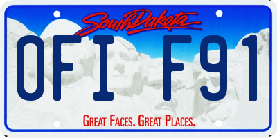 SD license plate 0FIF91