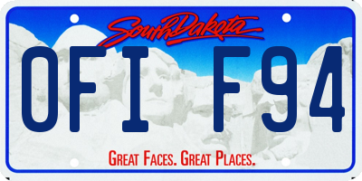 SD license plate 0FIF94