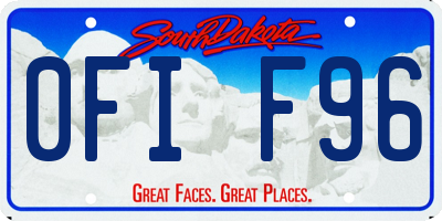 SD license plate 0FIF96