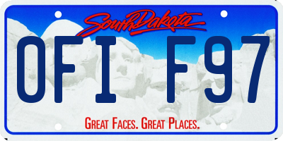 SD license plate 0FIF97