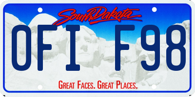 SD license plate 0FIF98