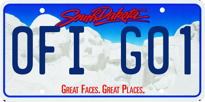 SD license plate 0FIG01