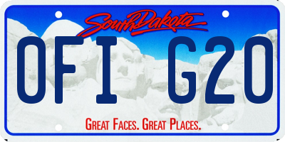 SD license plate 0FIG20