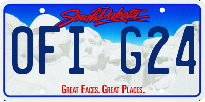 SD license plate 0FIG24