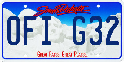SD license plate 0FIG32