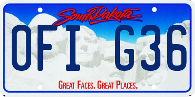 SD license plate 0FIG36