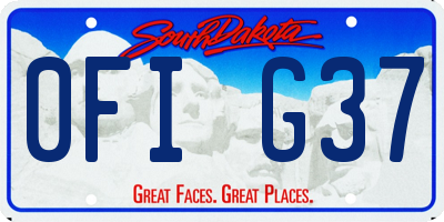 SD license plate 0FIG37