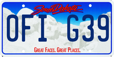 SD license plate 0FIG39