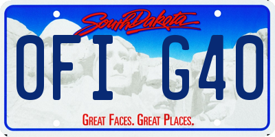 SD license plate 0FIG40