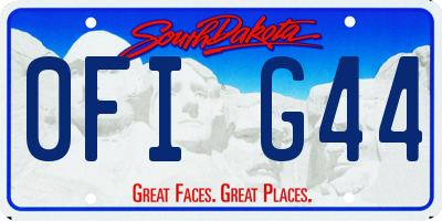 SD license plate 0FIG44