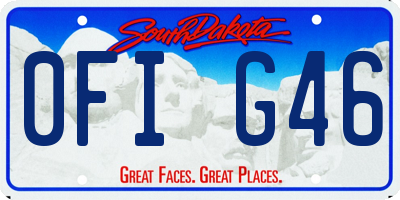 SD license plate 0FIG46