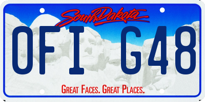 SD license plate 0FIG48