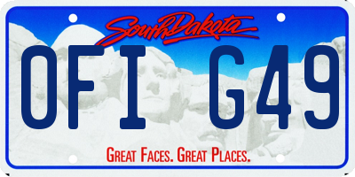 SD license plate 0FIG49