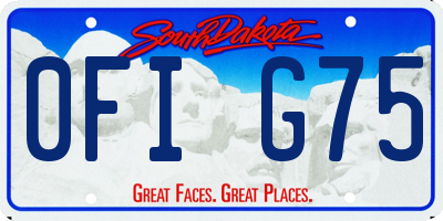SD license plate 0FIG75