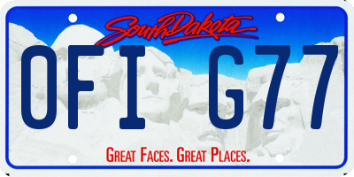 SD license plate 0FIG77