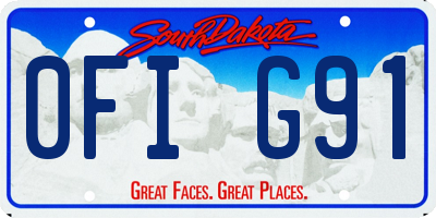 SD license plate 0FIG91
