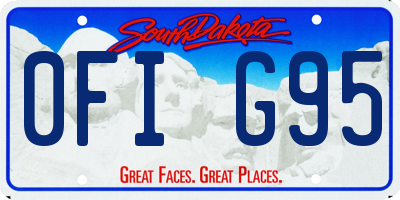 SD license plate 0FIG95