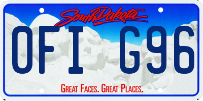 SD license plate 0FIG96