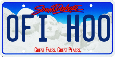 SD license plate 0FIH00